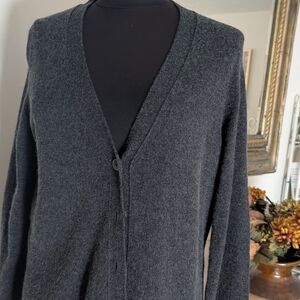 Bloomingdale's Charcoal Cardigan Sweater
